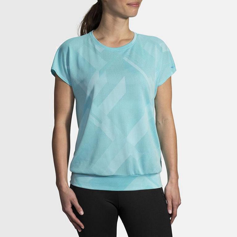 Brooks Array Mujer Camisetas Manga Corta - Azules (2748TILCH)